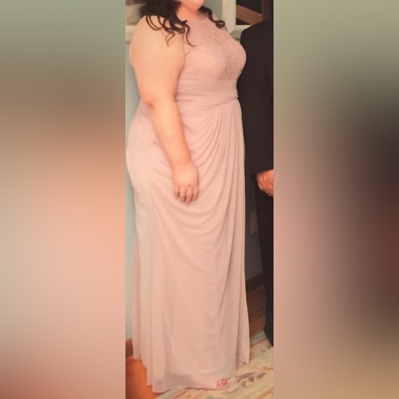 Lace & chiffon sleeveless bridesmaid dress - Picture 6 of 6